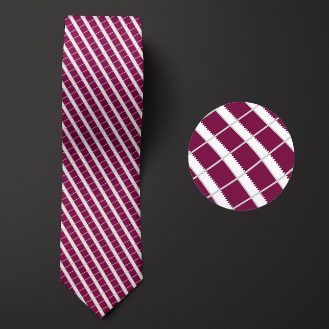 Flag of Qatar Pattern Tie (Creator Uploaded)