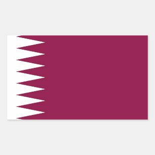 Flag of Qatar Rectangular Sticker