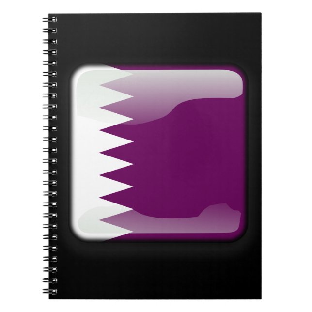 Flag of Qatar Spiral Notebook (Front)