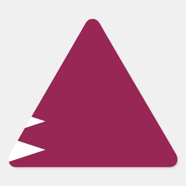 Flag of Qatar Triangle Sticker (Front)