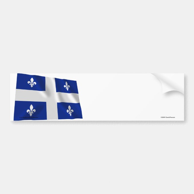 Flag of Quebec, Canada Bumper Sticker (Front)