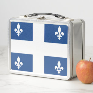 Flag of Québec, Canada Metal Lunch Box