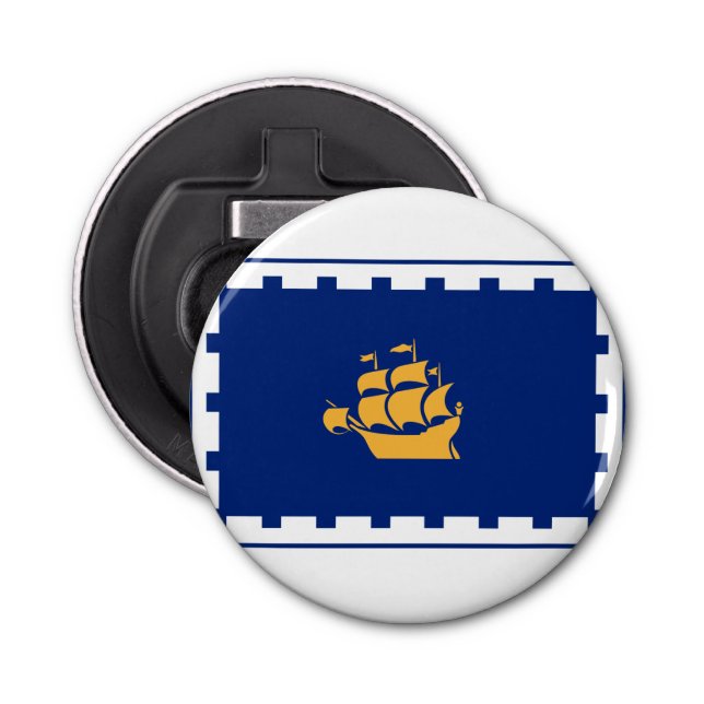 Flag of Quebec City Bottle Opener (Front)