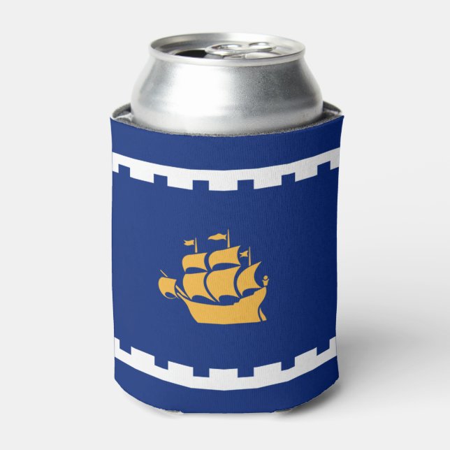 Flag of Quebec City Can Cooler (Can Front)