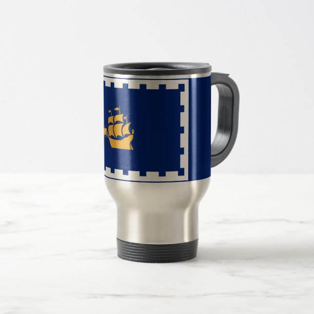 Flag of Quebec City Travel Mug (Front Right)