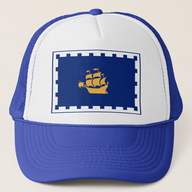 Flag of Quebec City Trucker Hat (Front)
