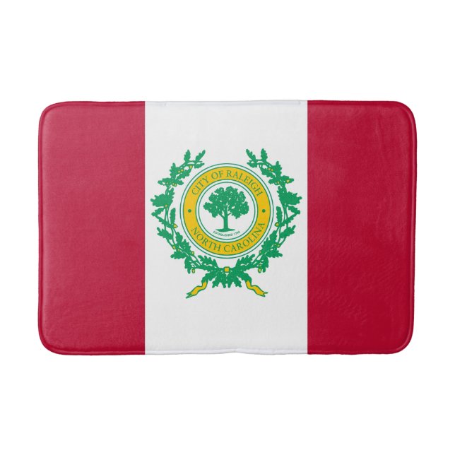 Flag of Raleigh, North Carolina Bath Mat (Front)
