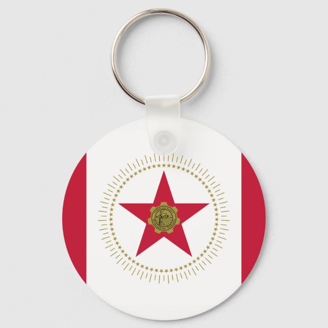 Flag of Raleigh, North Carolina Keychain (Front)