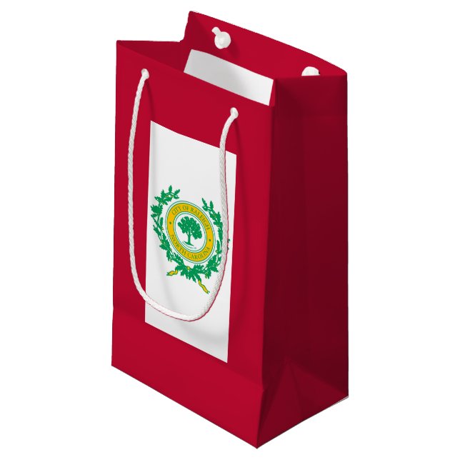 Flag of Raleigh, North Carolina Small Gift Bag (Front Angled)