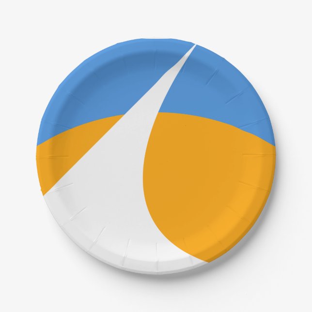 Flag of Redding, California Paper Plate (Front)