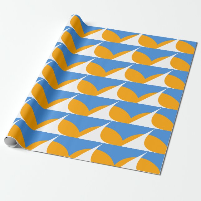 Flag of Redding, California Wrapping Paper (Unrolled)