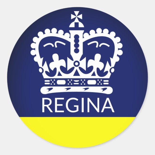 Flag of Regina, Saskatchewan Classic Round Sticker (Front)