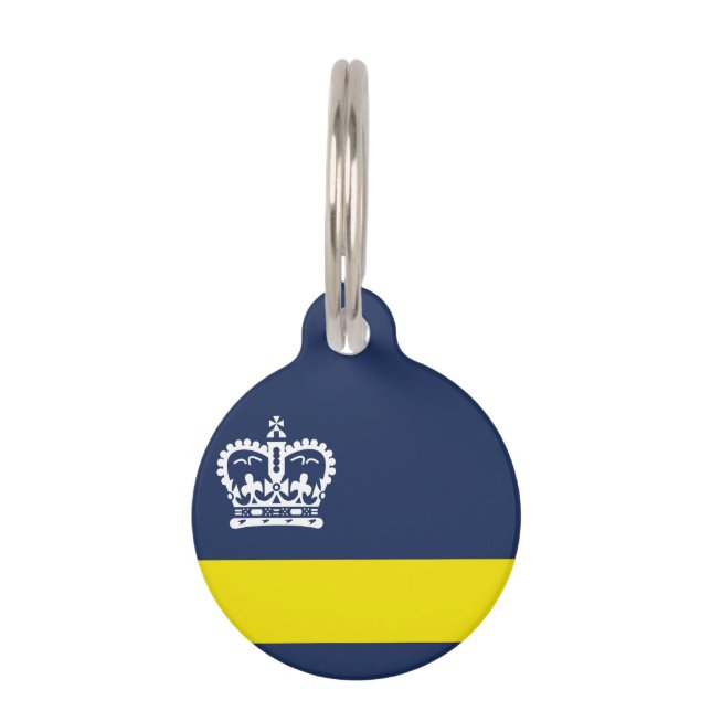 Flag of Regina, Saskatchewan Pet ID Tag (Front)