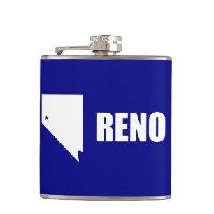 Flag of Reno, Nevada Hip Flask