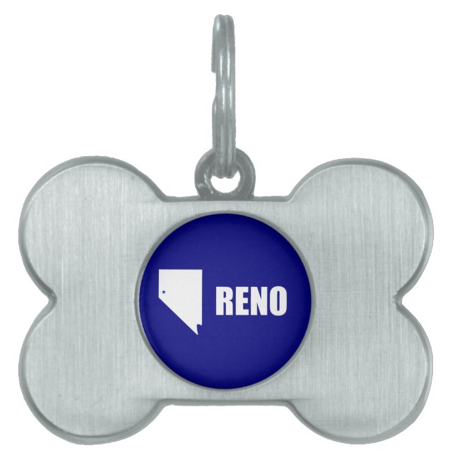 Flag of Reno, Nevada Pet Name Tag (Front)