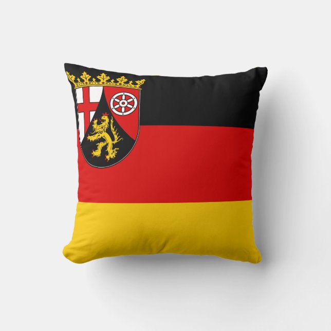 Flag of Rhineland-Palatinate Throw Pillow (Front)