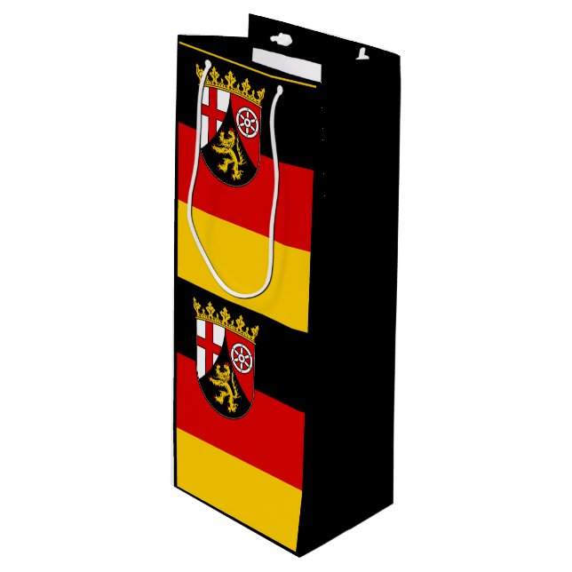 Flag of Rhineland-Palatinate Wine Gift Bag (Front Angled)