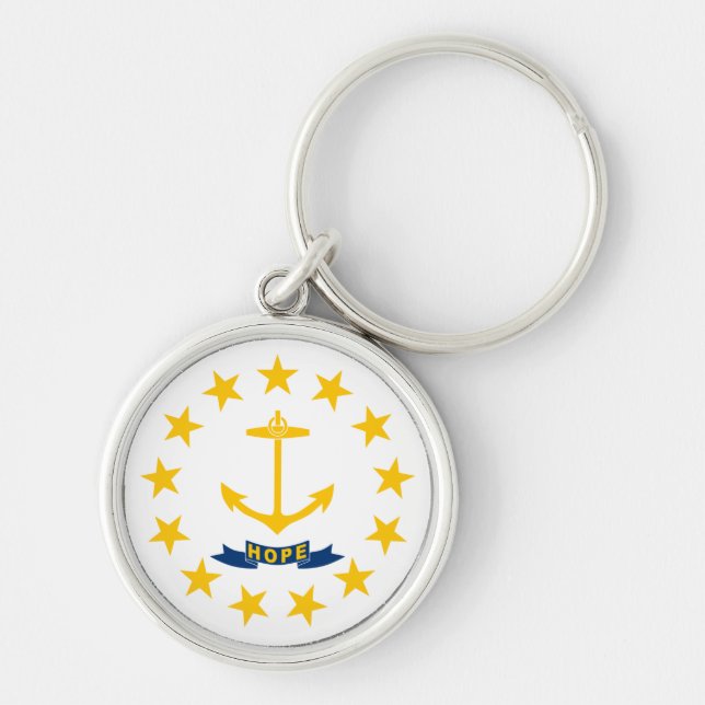 Flag of Rhode Island Key Ring (Front)