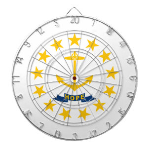 Flag of Rhode Island (US State) Dartboard