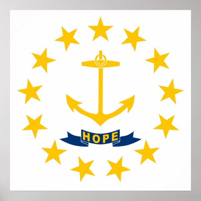 Flag of Rhode Island (US State) Poster (Front)