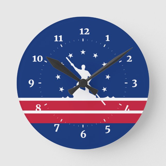 Flag of Richmond, Virginia Square Wall Clock (Front)