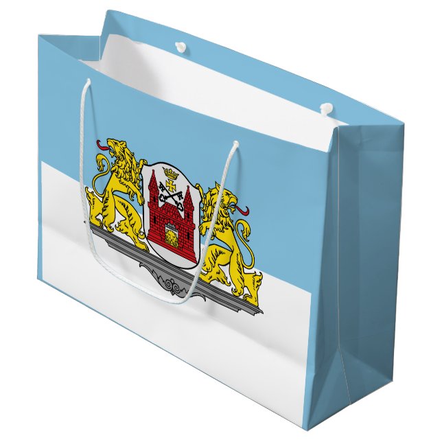 Flag of Riga, Latvia Large Gift Bag (Front Angled)