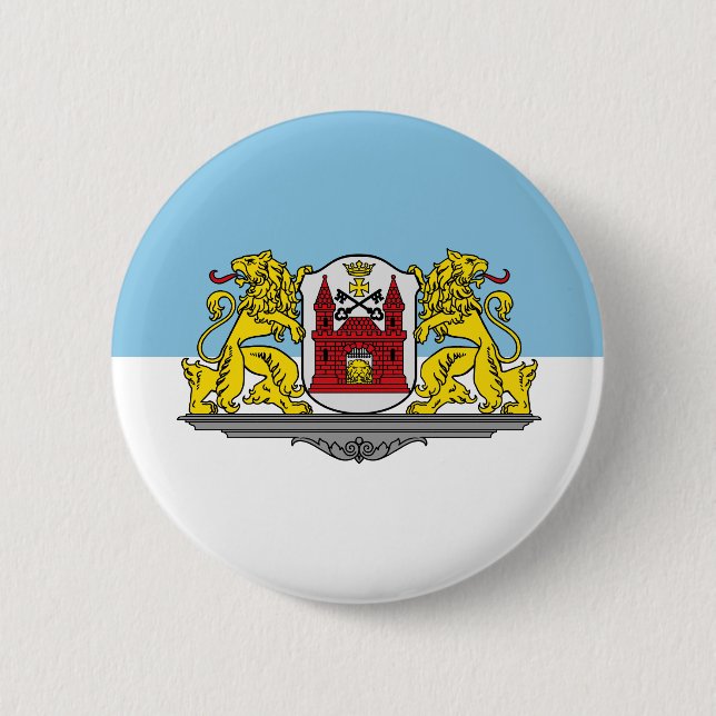 Flag of Riga, Latvia Pinback Button (Front)