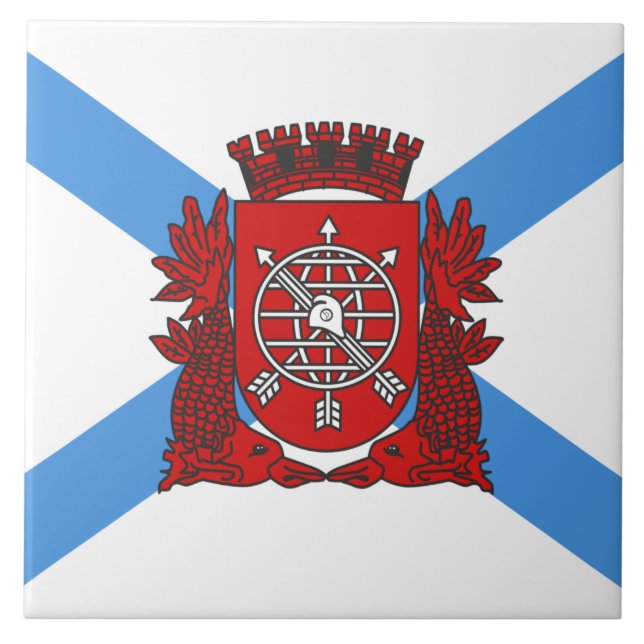 Flag of Rio de Janeiro (Brazil) Tile (Front)