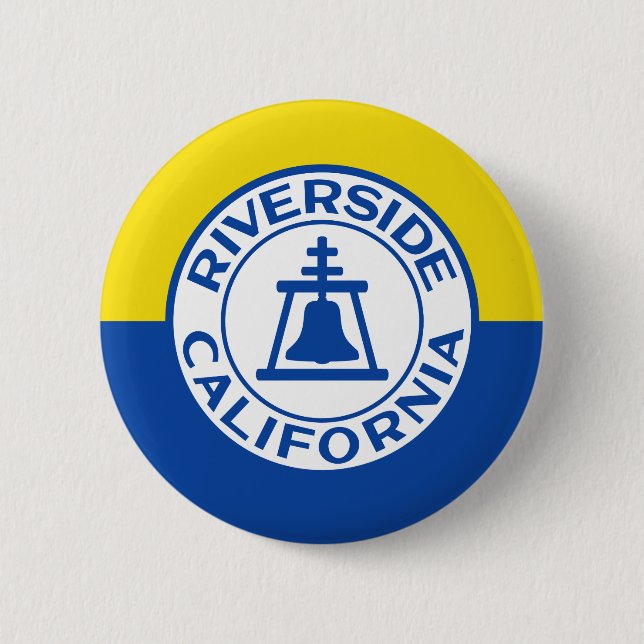 Flag of Riverside, California 6 Cm Round Badge (Front)