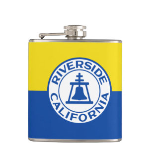Flag of Riverside, California Hip Flask