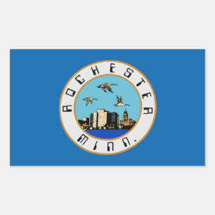 Flag of Rochester, Minnesota Rectangular Sticker