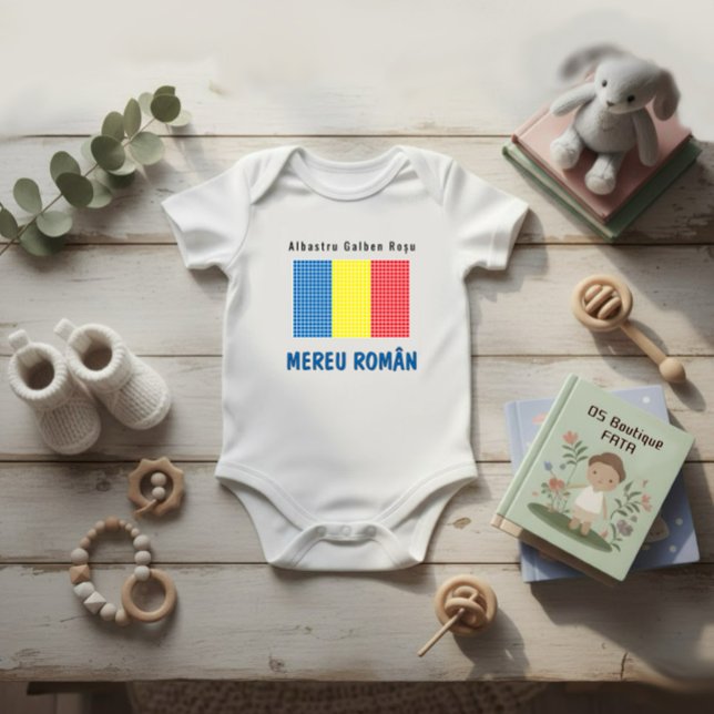 Flag of Romania Baby Bodysuit (Creator Uploaded)