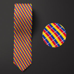 Flag of Romania Pattern Tie