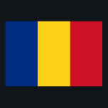 Flag of Romania Poster<br><div class="desc">The colours of the national flag of Romania in Romanian: Drapelul României have a long history. Red,  yellow and blue were found on late 16th-century royal grants of Michael the Brave,  as well as shields and banners.</div>