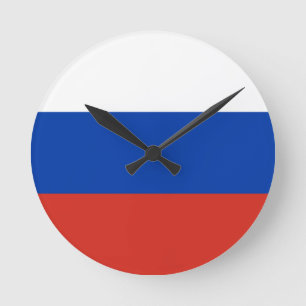 Flag of Russia - Ф а г Р с Round Clock