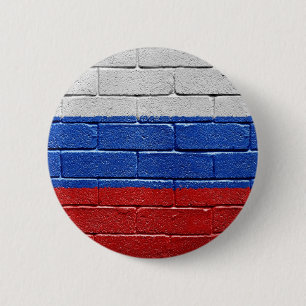 Flag of Russia 6 Cm Round Badge