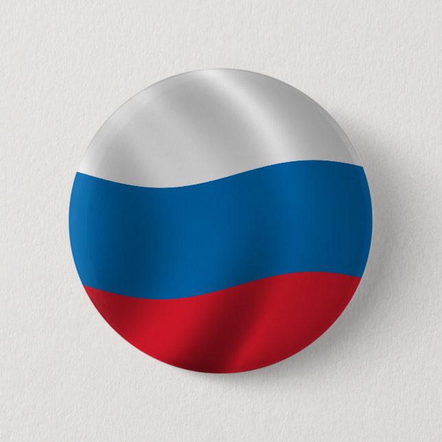 Flag of Russia 6 Cm Round Badge (Front)