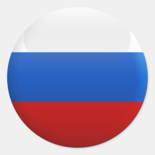 Flag of Russia Classic Round Sticker