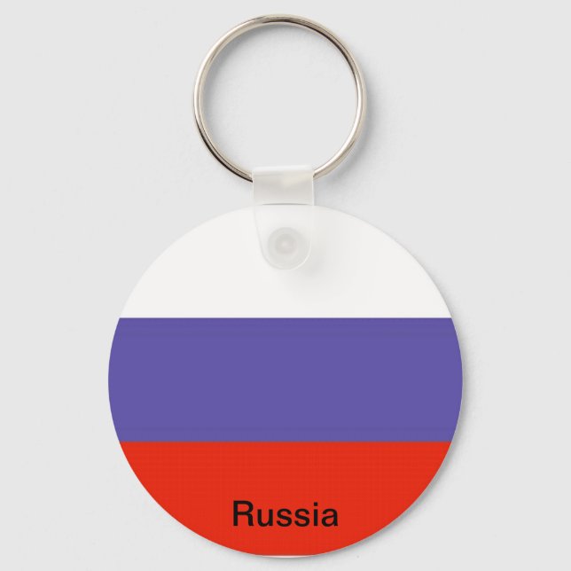Flag of Russia Key Ring (Front)