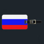 Flag of Russia Luggage Tag w/ leather strap<br><div class="desc">Flag of Russia Luggage Tag w/ leather strap</div>