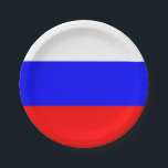 Flag of Russia Paper Plates<br><div class="desc">Flag of Russia Paper Plates</div>