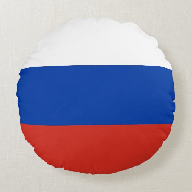 Flag of Russia Round Cushion (Front)