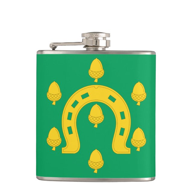 Flag of Rutland Hip Flask (Front)