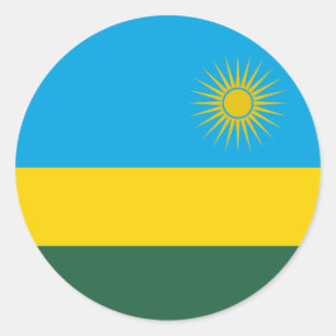 Flag of Rwanda Classic Round Sticker
