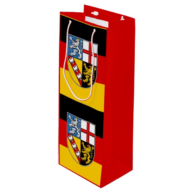 Flag of Saarlan Wine Gift Bag (Front Angled)