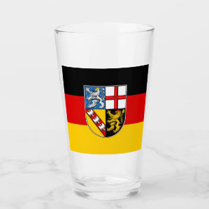 Flag of Saarland  Glass