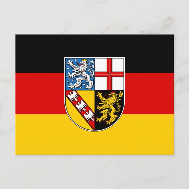 Flag of Saarland Postcard (Front)