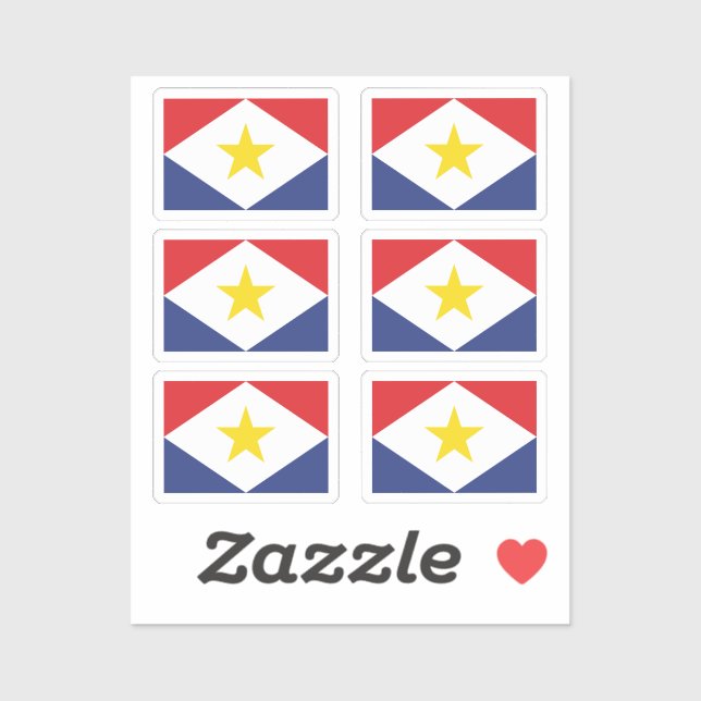 Flag of Saba Collection pack of 6 (Sheet)