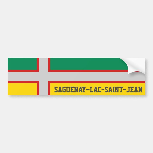 Flag of Saguenay–Lac-Saint-Jean (QUÉBEC) Bumper Sticker (Front)