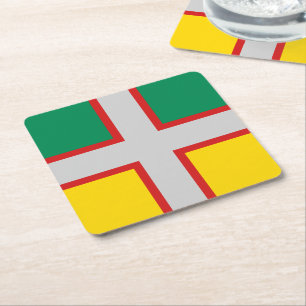 Flag of Saguenay–Lac-Saint-Jean (QUÉBEC) Square Paper Coaster